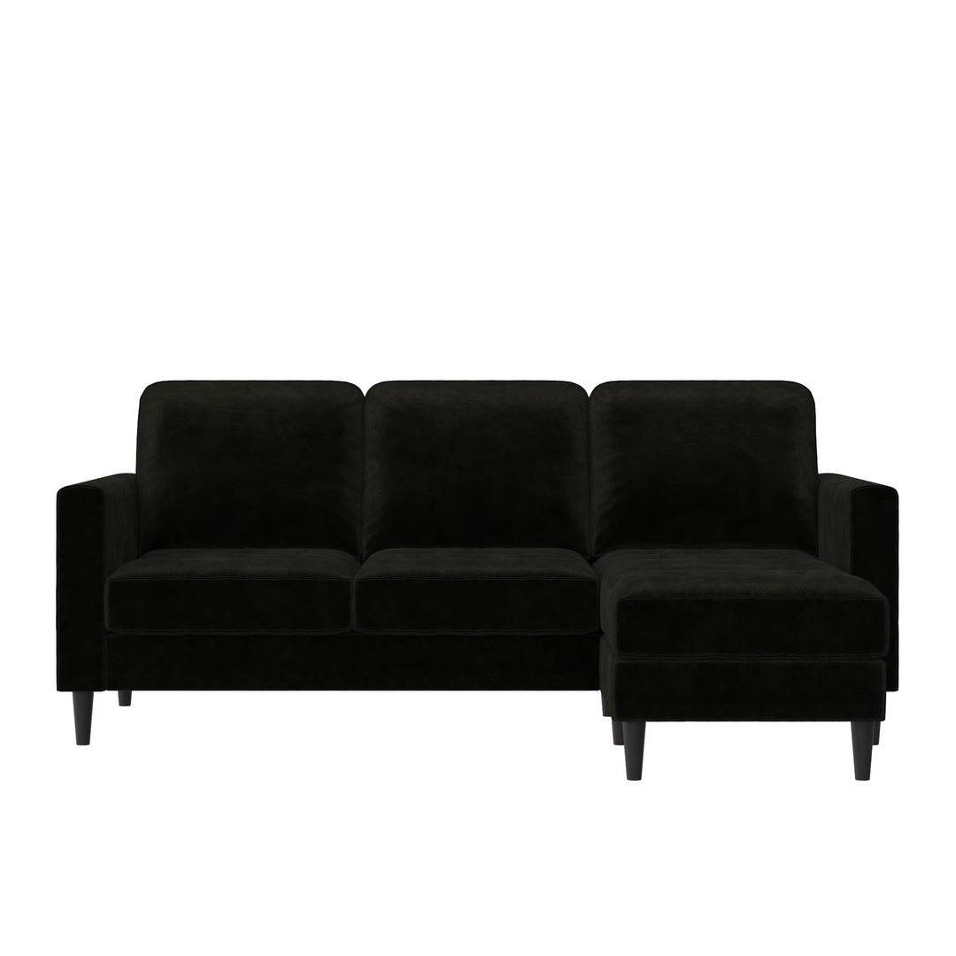 Strummer Reversible Sectional Sofa Couch - Black