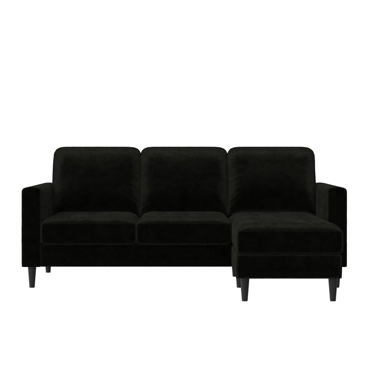 Strummer Reversible Sectional Sofa Couch - Black