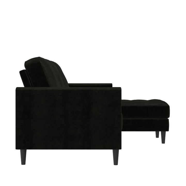 Strummer Reversible Sectional Sofa Couch - Black