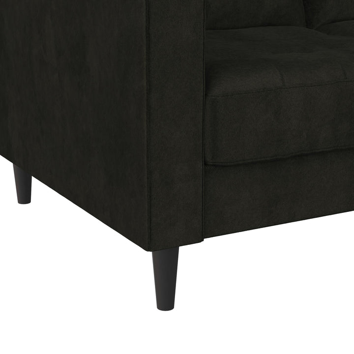 Strummer Reversible Sectional Sofa Couch - Black
