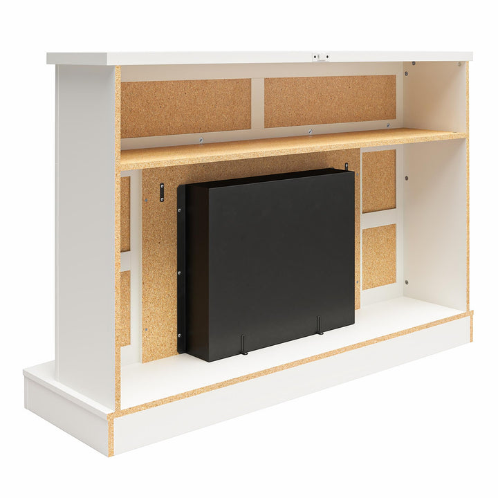 Functional Fireplace TV Entertainment Hub - White