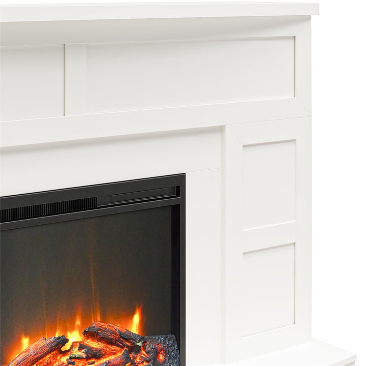 Durable Barrow Creek Fireplace Mantel Console - White