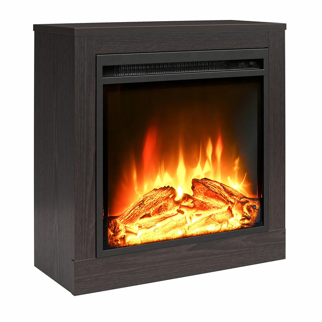 Modern Adjustable Fireplace Mantel - Espresso