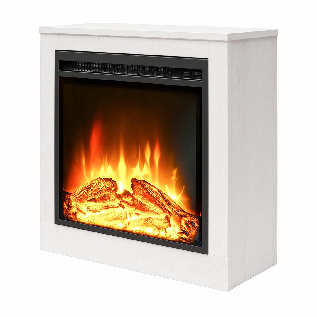 Fairwood Fireplace Mantel with Adjustable Heat - Ivory Oak