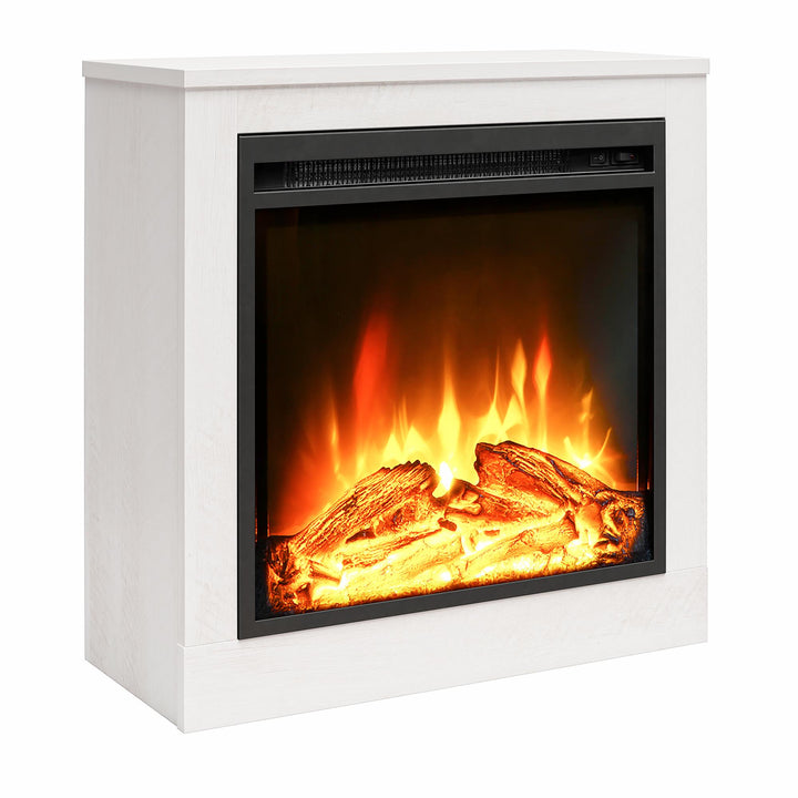 Fairwood Fireplace Mantel with Adjustable Heat - Ivory Oak