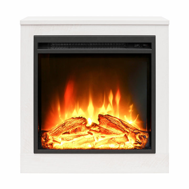 Fairwood Fireplace Mantel with Adjustable Heat - Ivory Oak