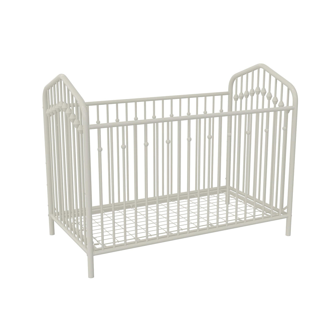 Novogratz Bushwick Metal Crib, Off White - Off White