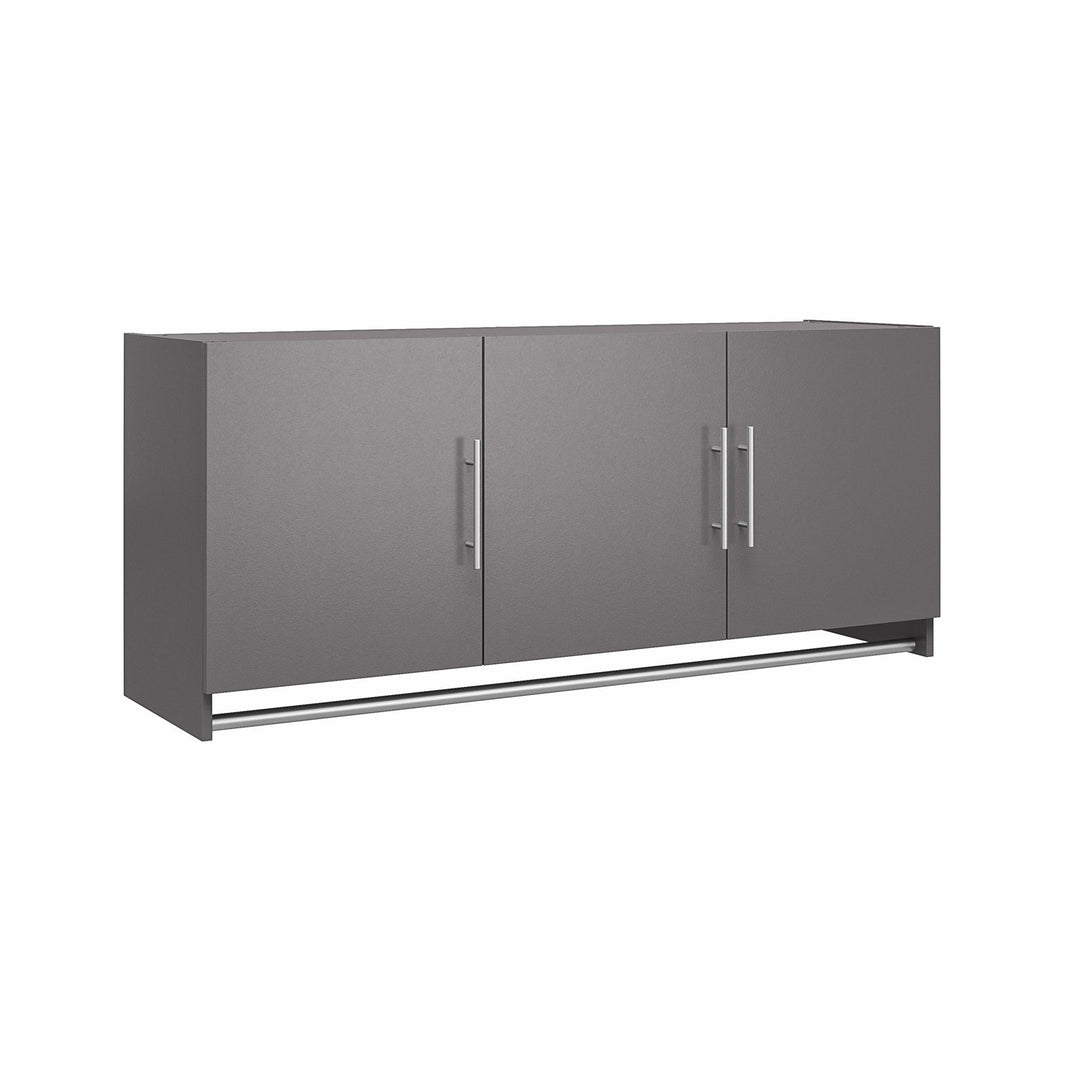 Camberly 3 Door Wall Cabinet with Hanging Rod - Graphite Grey