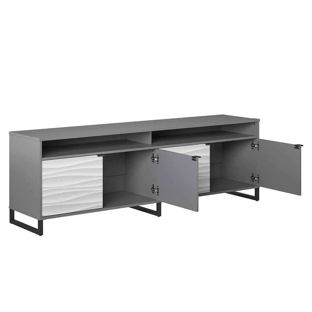 Media Console for TVs up to 85-inch with two storage compartments - Graphite