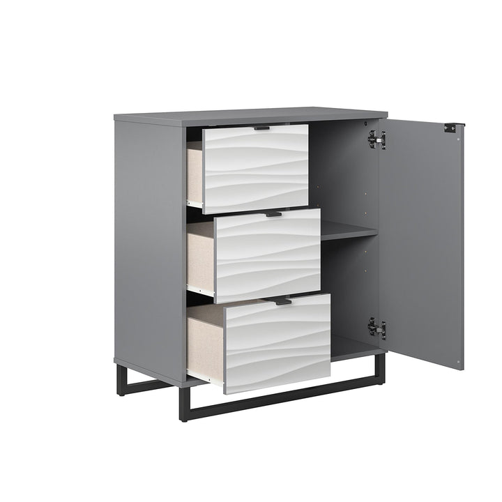 Monterey 1 Door / 3 Drawer Accent Cabinet - Graphite