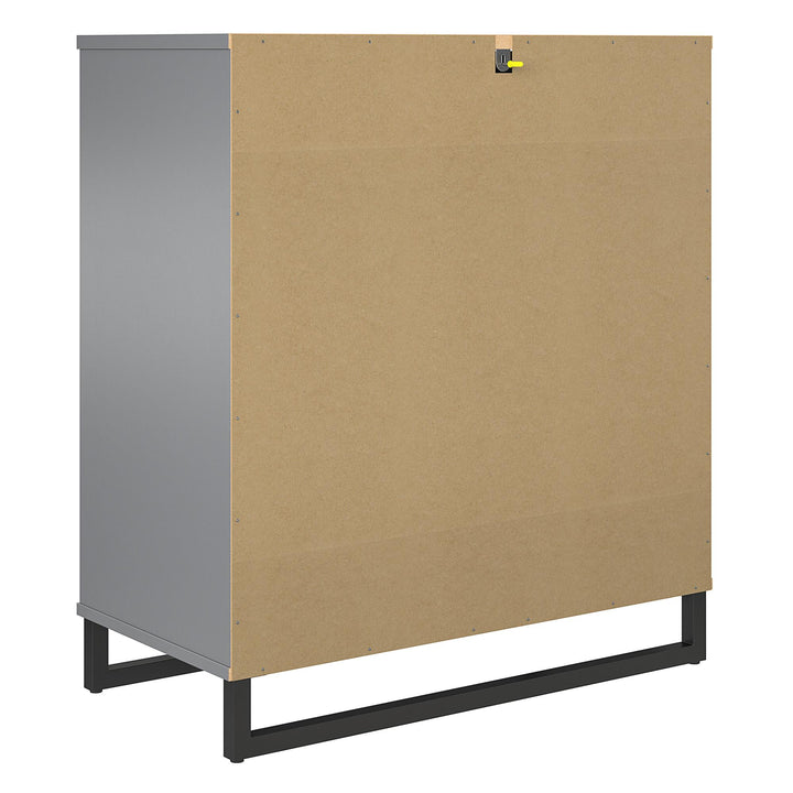 1 Door / 3 Drawer Accent Cabinet with metal legs - Graphite
