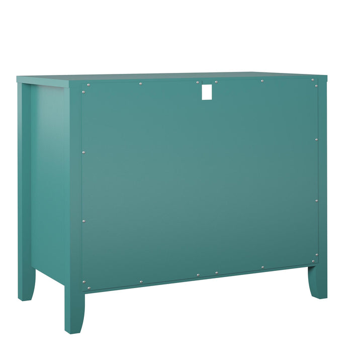 Her Majesty 2 Drawer Nightstand with 1 Open Cubby and 2 Drawers - Emerald Green