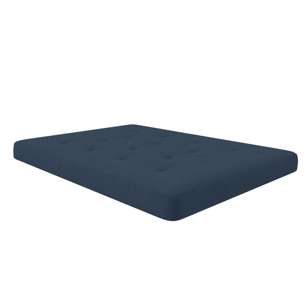 Cozey futon mattress with 6-inch coil and microfiber cover -  Blue - Full