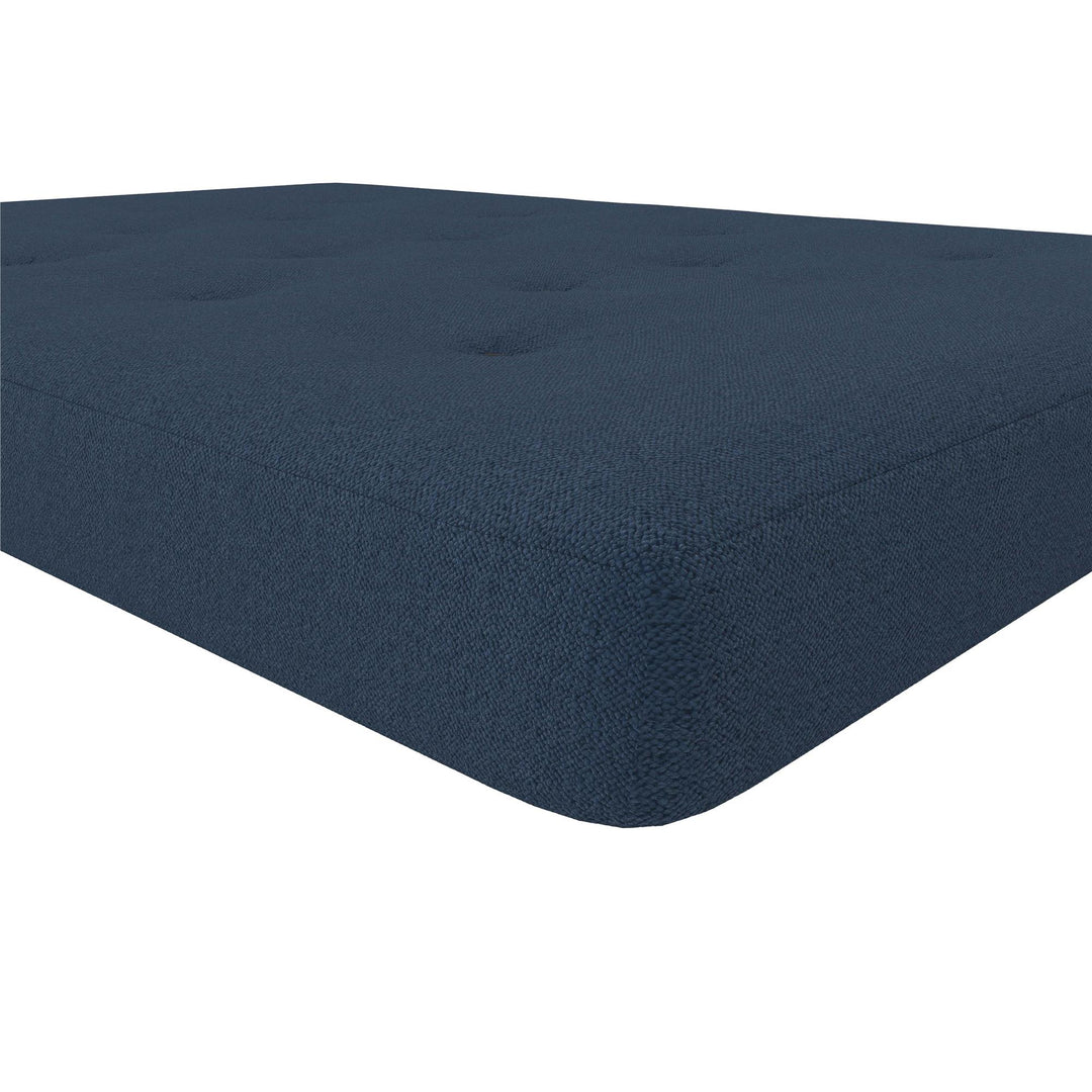 Futon mattresses with 6-inch Bonnell coils for support -  Blue - Full