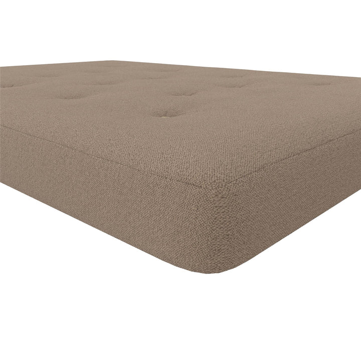 Cozey 6 Inch Bonnell Coil Futon Mattress with Microfiber - Tan - Full