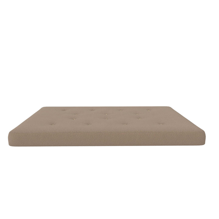 Cozey 6 Inch Bonnell Coil Futon Mattress with Microfiber - Tan - Full