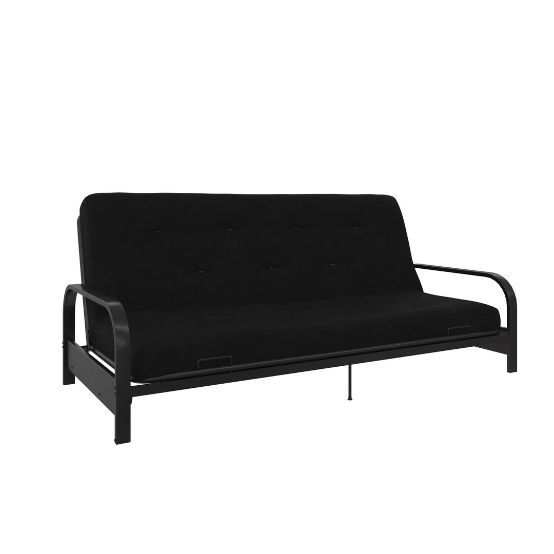 Sleep solutions: Cozey's 6-inch futon with polyester linen finish -  Black - Full