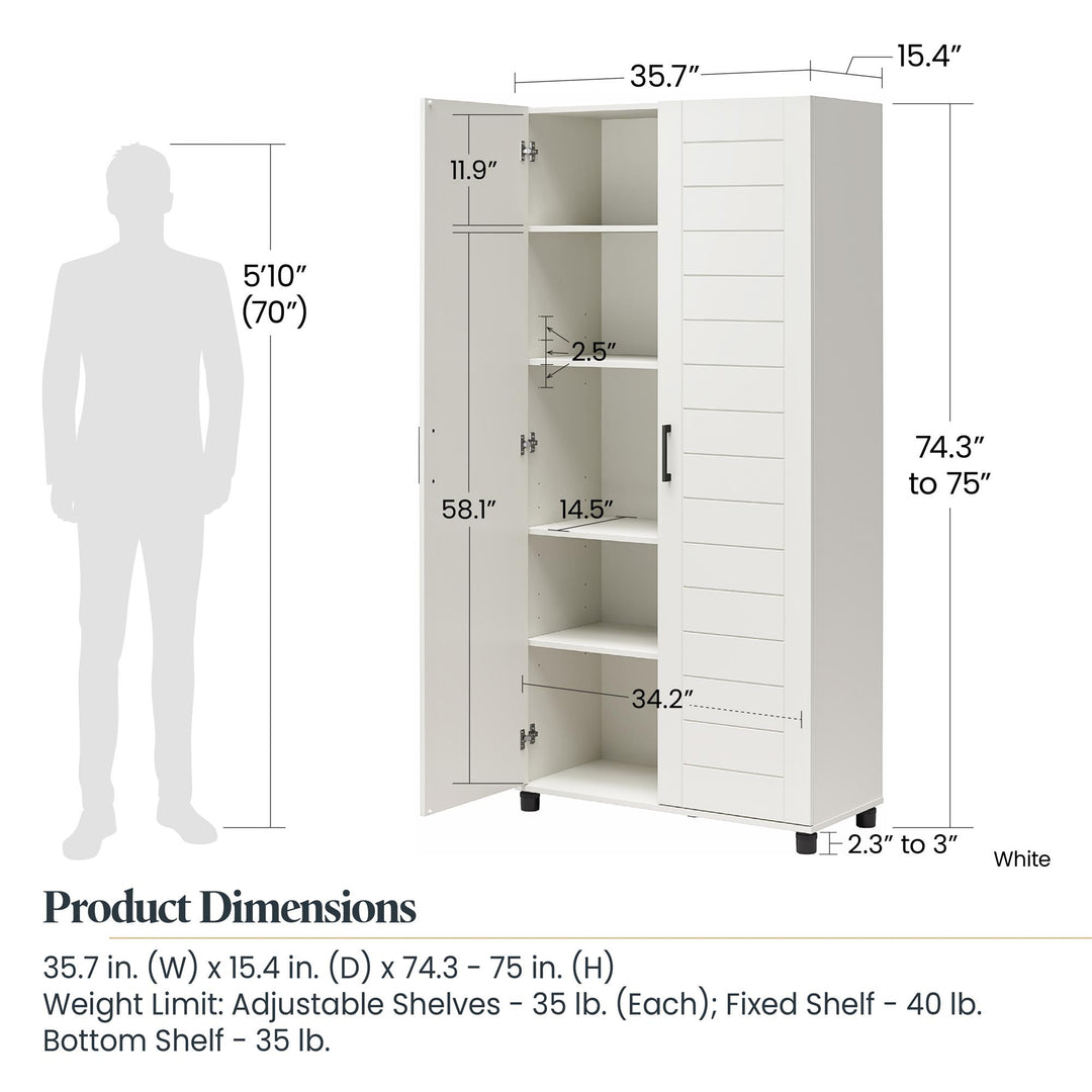 Engineered Wood with European Hinges - white