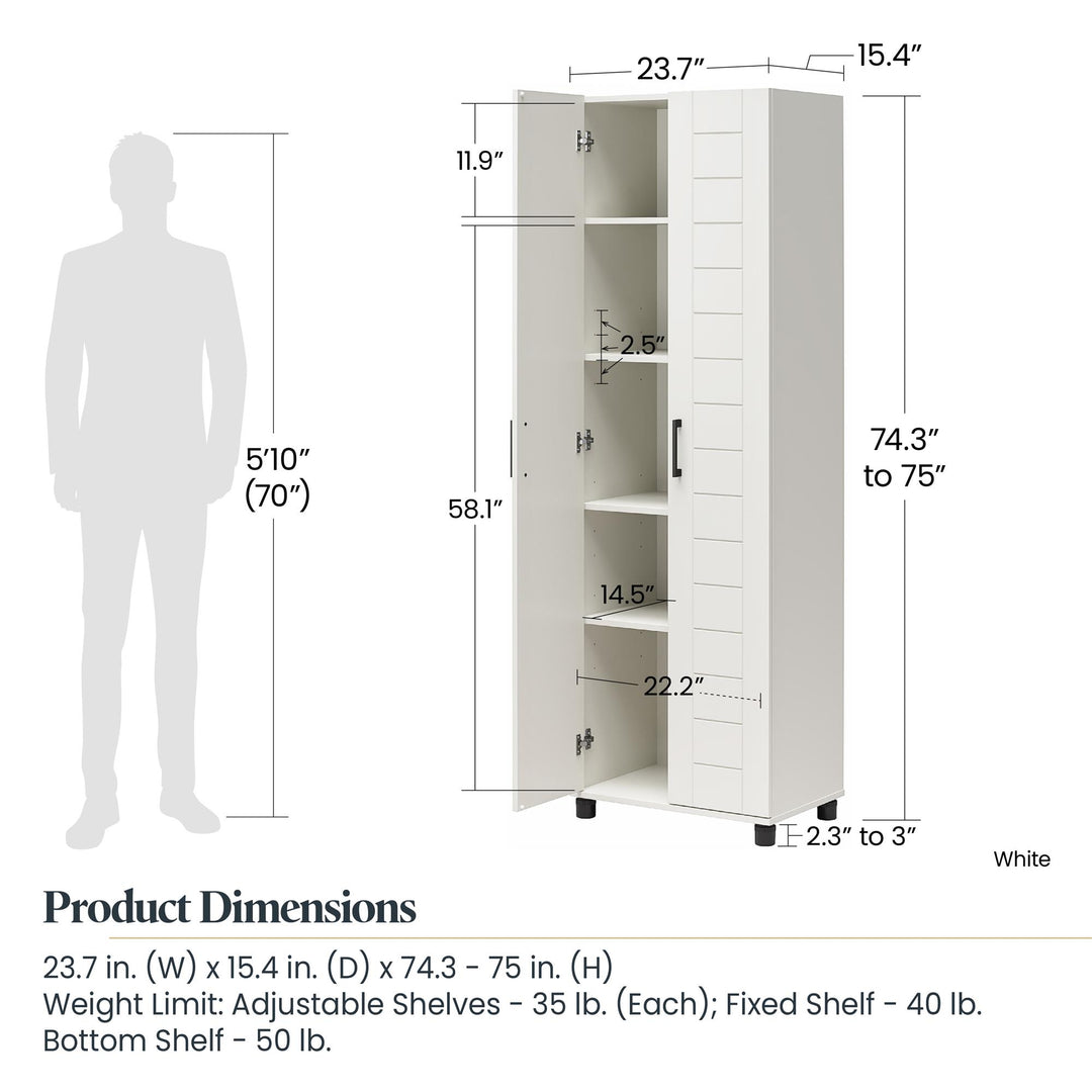 Five-Shelf Spacious Organizer - white