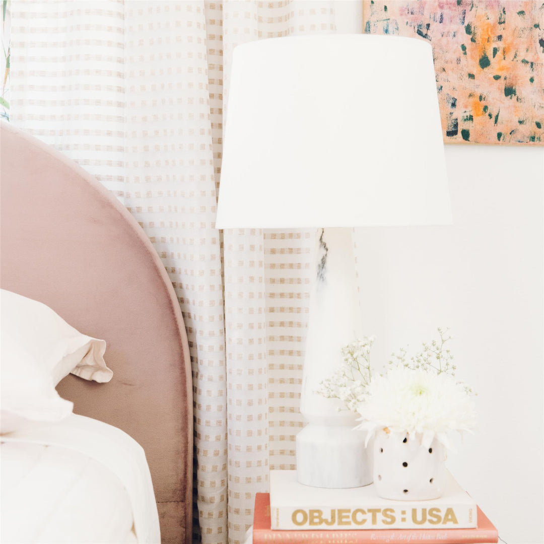 Best stylish upholstered bed with storage -  Blush 
