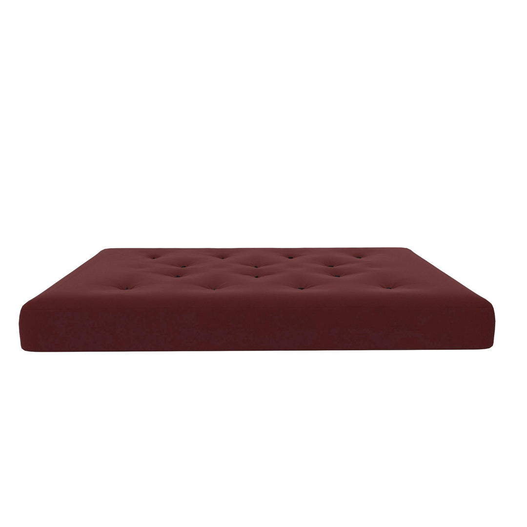 8 inch coil futon mattress - Burgundy - Full