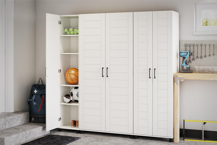 Durable Garage Storage Cabinet - white