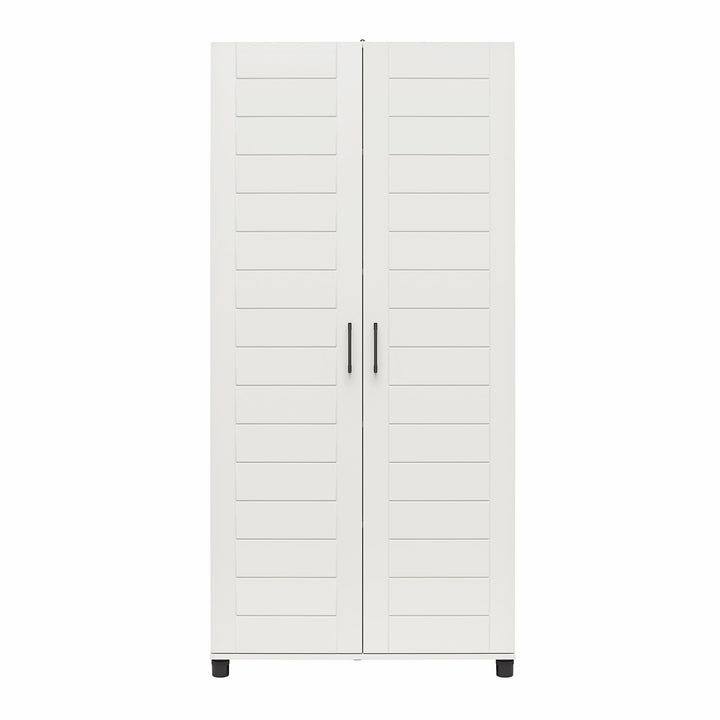 Linley 36" Wide 2 Door Shiplap Cabinet with Adjustable Shelving - white