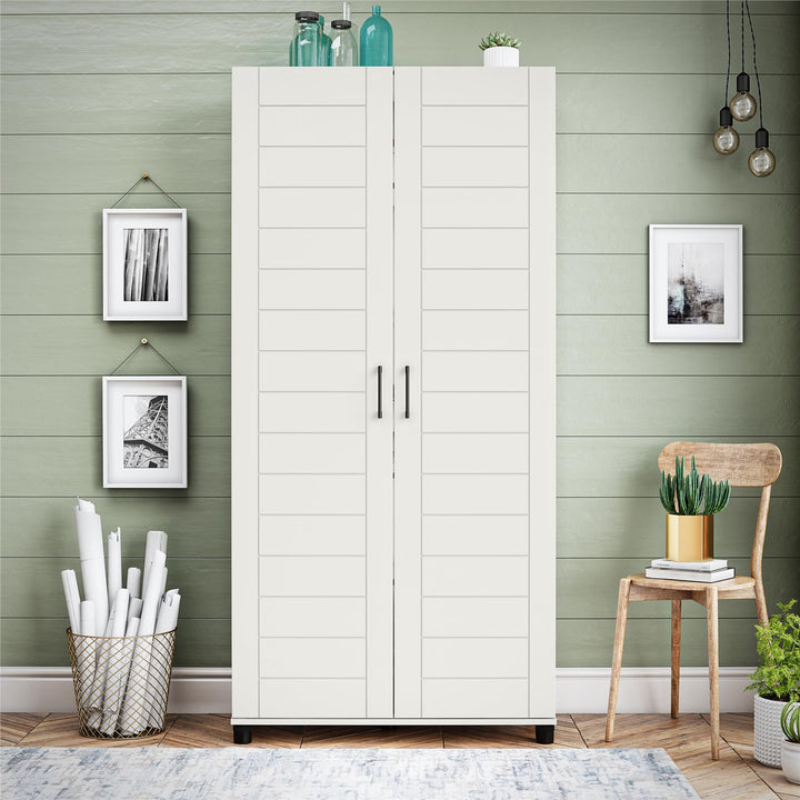 36 Wide Shiplap Cabinet Design - white