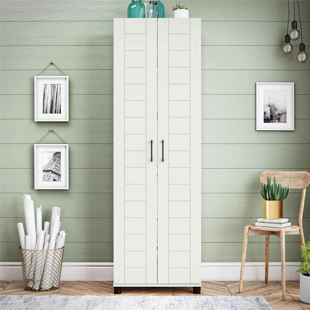 24 Wide Shiplap Storage Cabinet - white