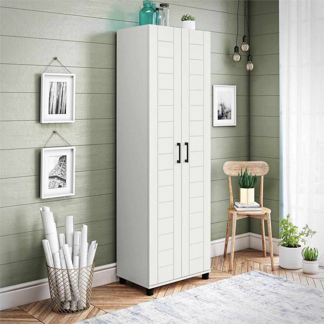 2-Door Adjustable Shelf Design cabinet - white