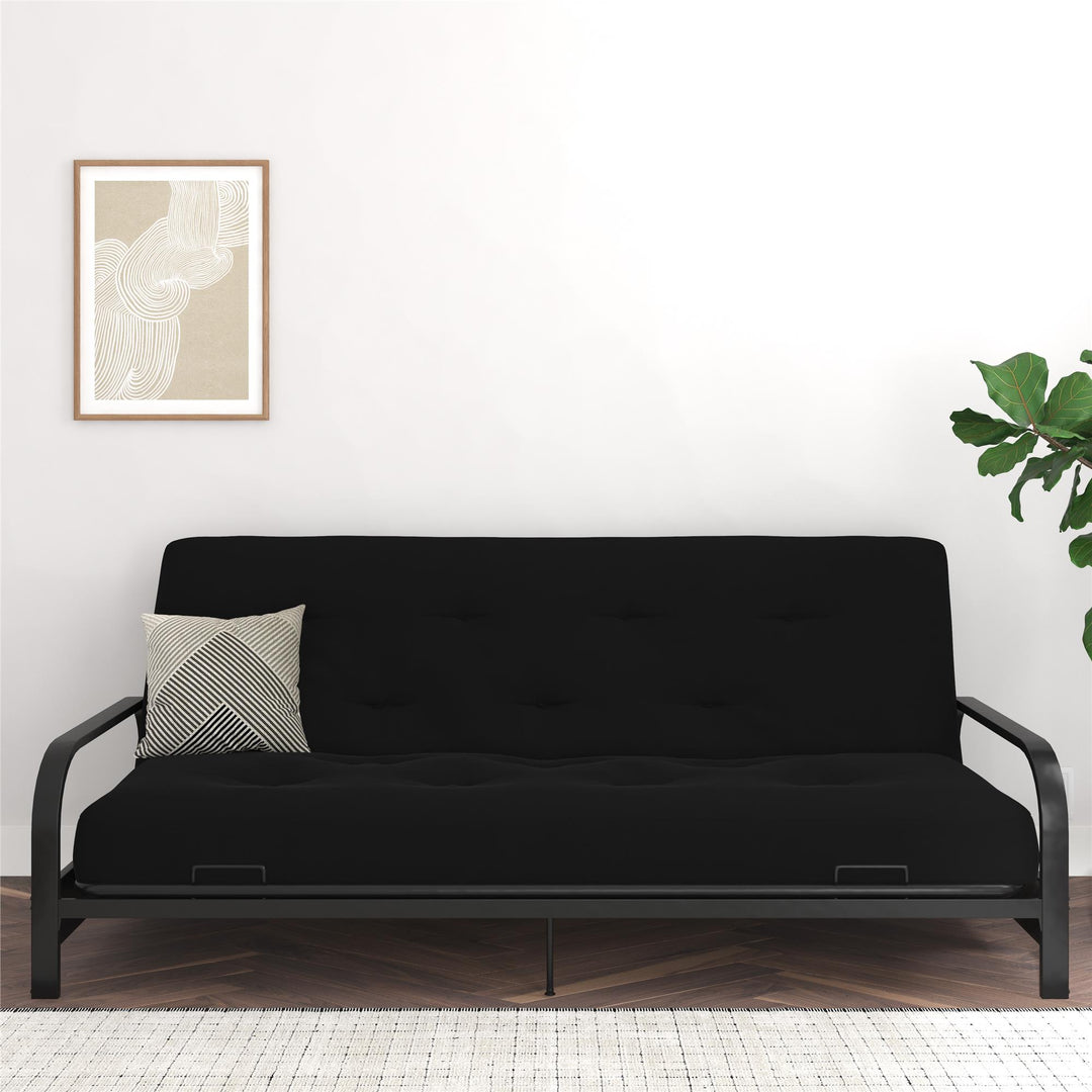 Braga 8-Inch Spring Coil Futon Mattress - Black - Full