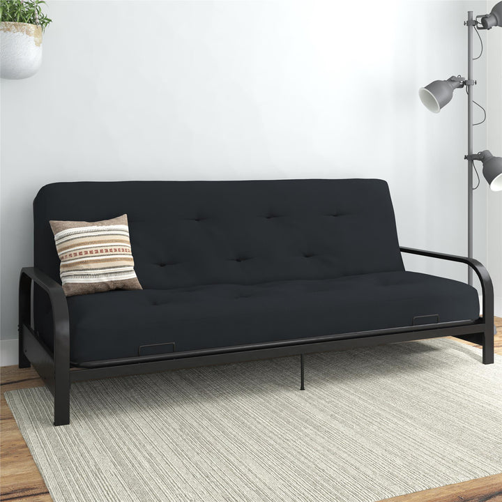 8-inch spring coil futon mattress - Graphite Blue - Full