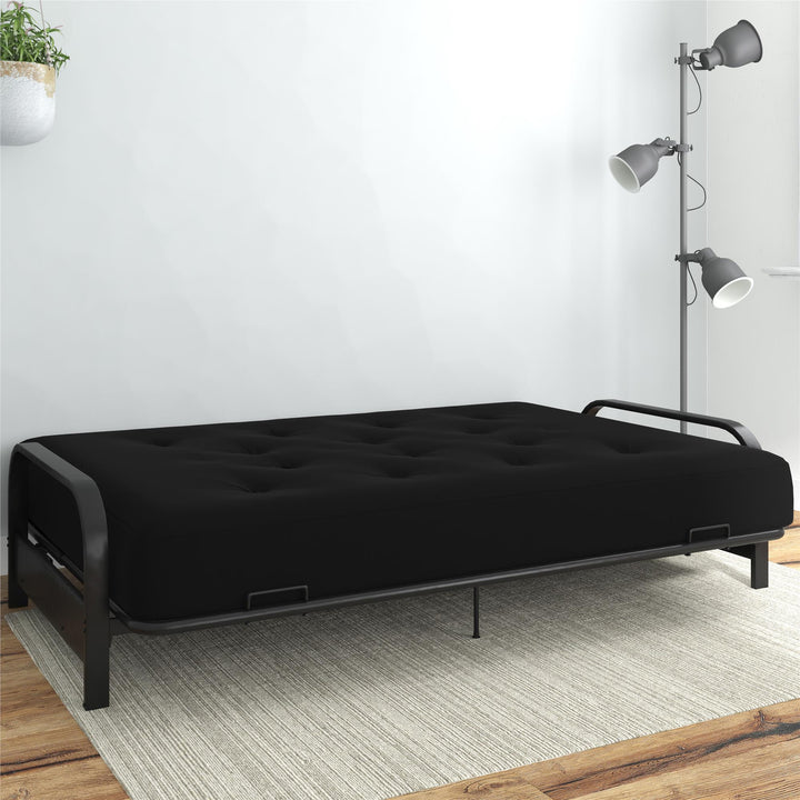 8 in coil spring microfibe mattress - Black - Full