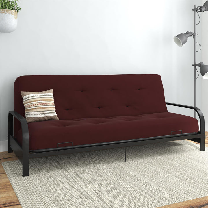 8" coil futon mattress - Burgundy - Full