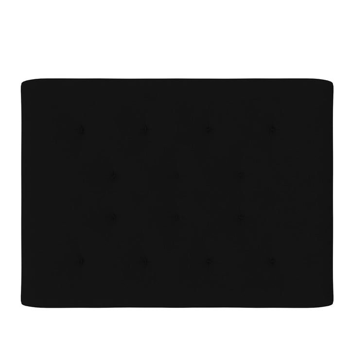 Cozey 8-Inch Pocket Spring Coil Full Sized Futon Mattress with Polyester Linen - Black - Full