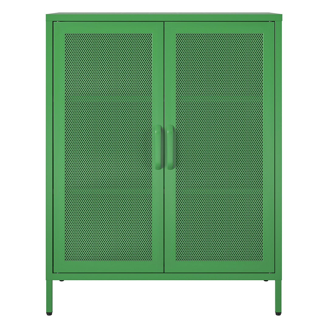 Channing 2 Door Accent Cabinet Mesh Metal Locker - Kelly Green