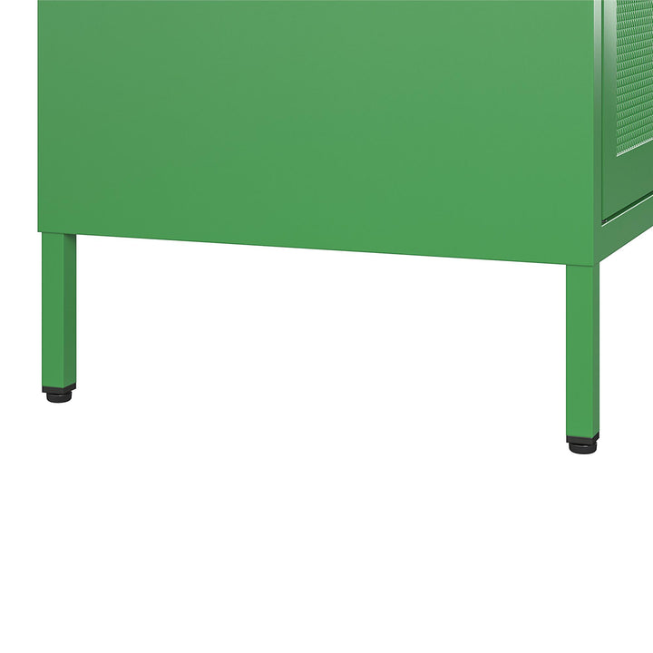 Channing 2 Door Accent Cabinet Mesh Metal Locker - Kelly Green