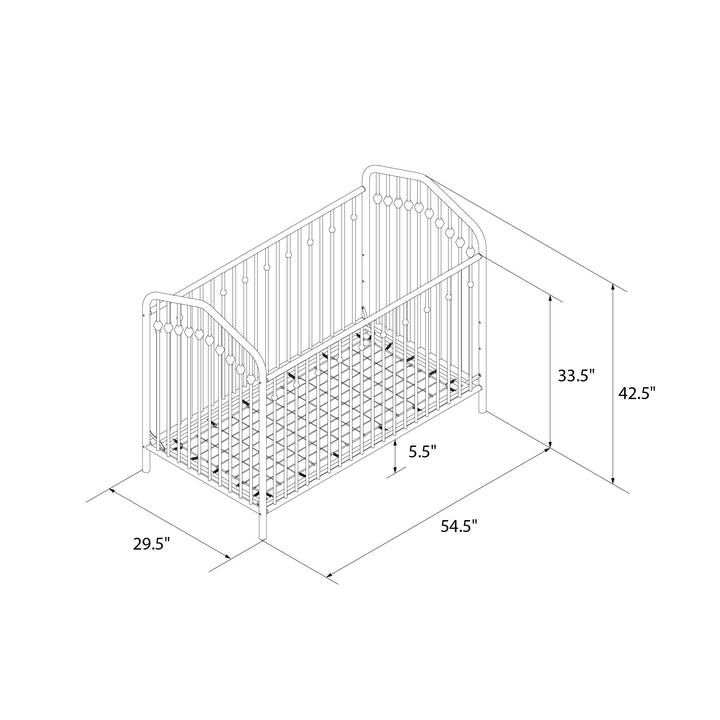 Bushwick Metal Crib - Off White