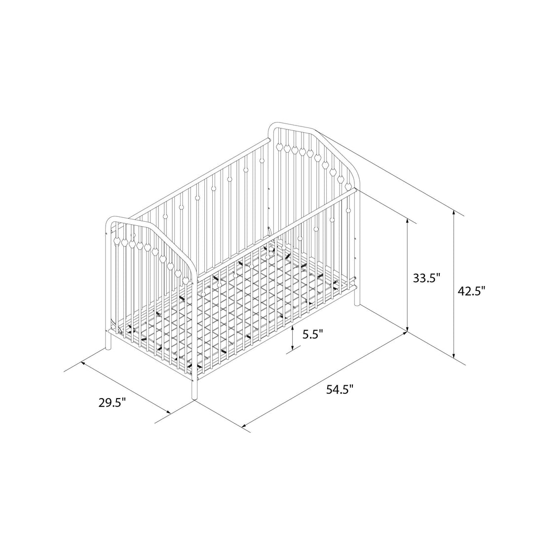Bushwick Metal Crib - Sage