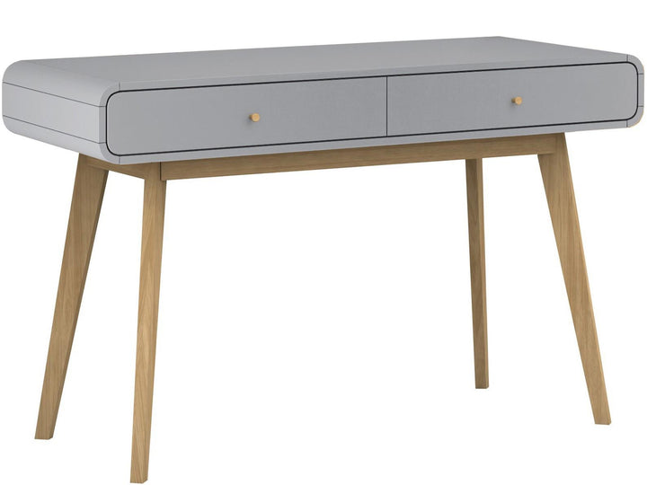 Leva Scandinavian Style Desk with 2 Drawers - Gray