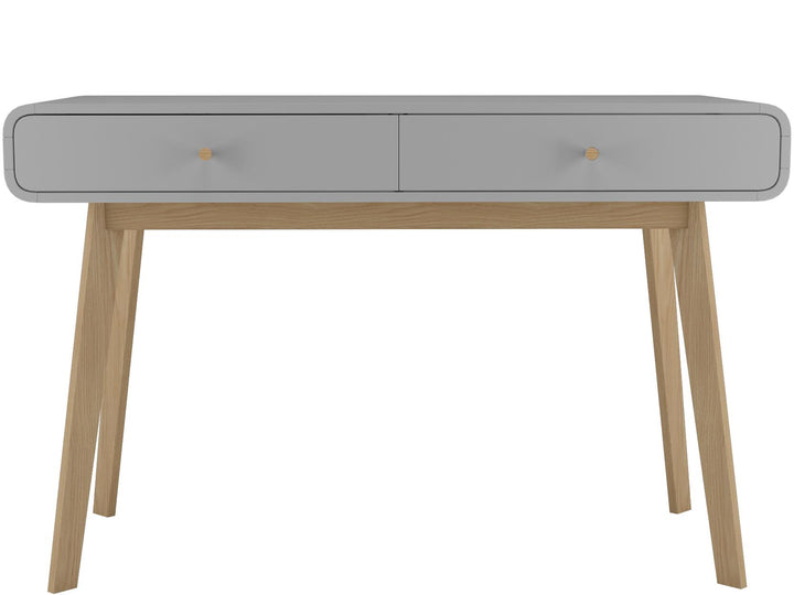 Leva Scandinavian Style Desk with 2 Drawers - Gray