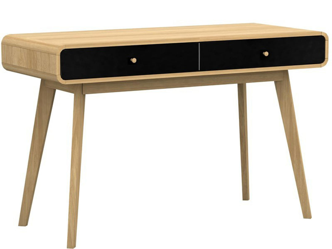 Leva Scandinavian Style Desk with 2 Drawers - Light Oak