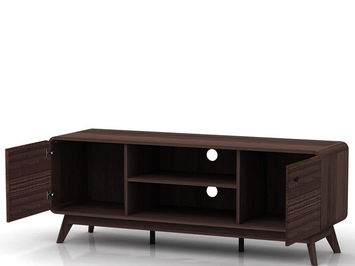 Leva Media Console TV Stand with Storage - Walnut