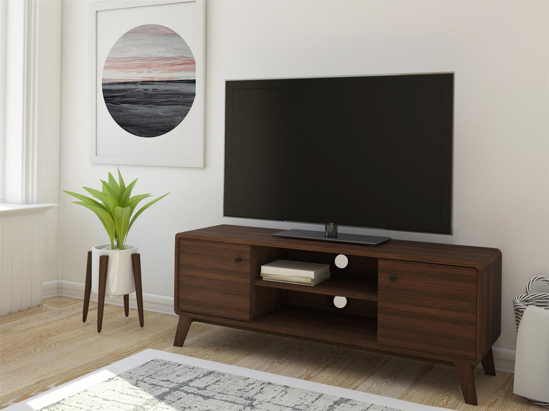 Leva Media Console TV Stand with Storage - Walnut