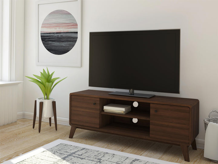 Leva Media Console TV Stand with Storage - Walnut