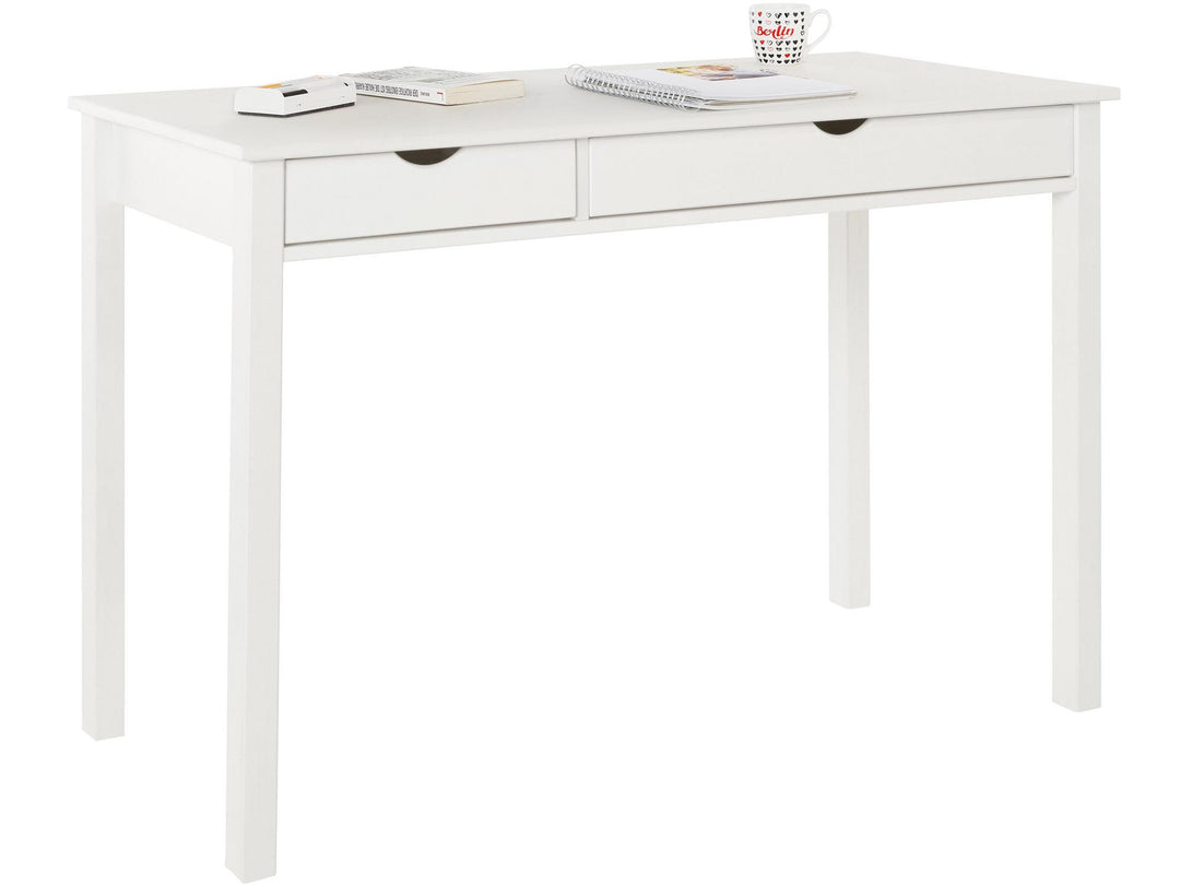 Liv Writing Desk with Two Drawers - White