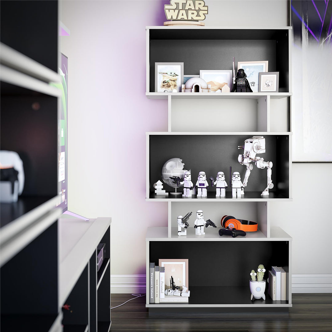 Shadow gaming bookcase designs -  White