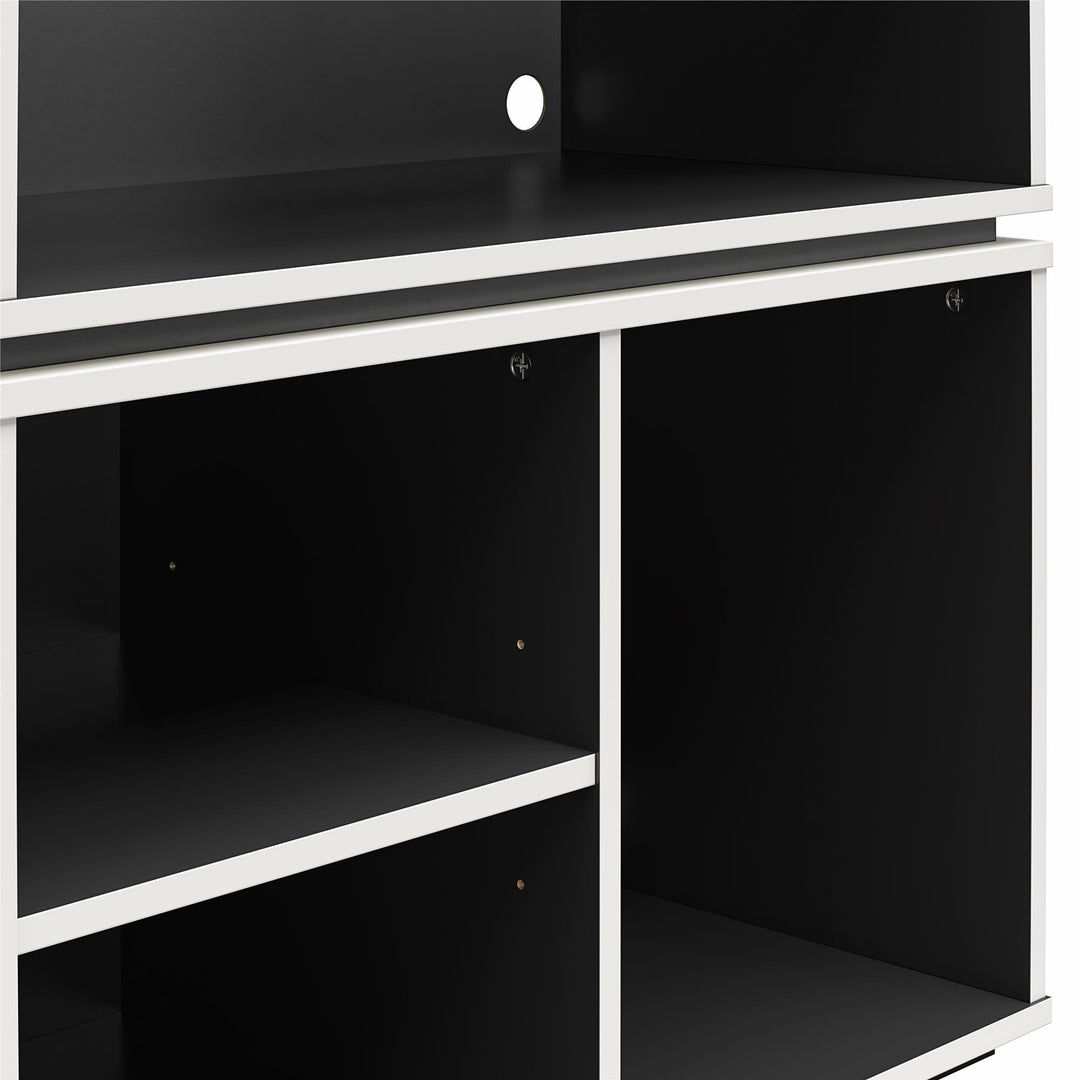 Shadow branded gaming bookshelves -  White