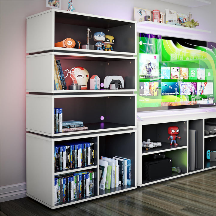 Gaming gear display bookcases -  White