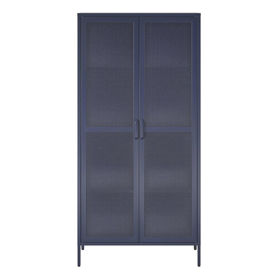 Channing Tall 2 Door Storage Cabinet: Mesh Metal Locker – RealRooms